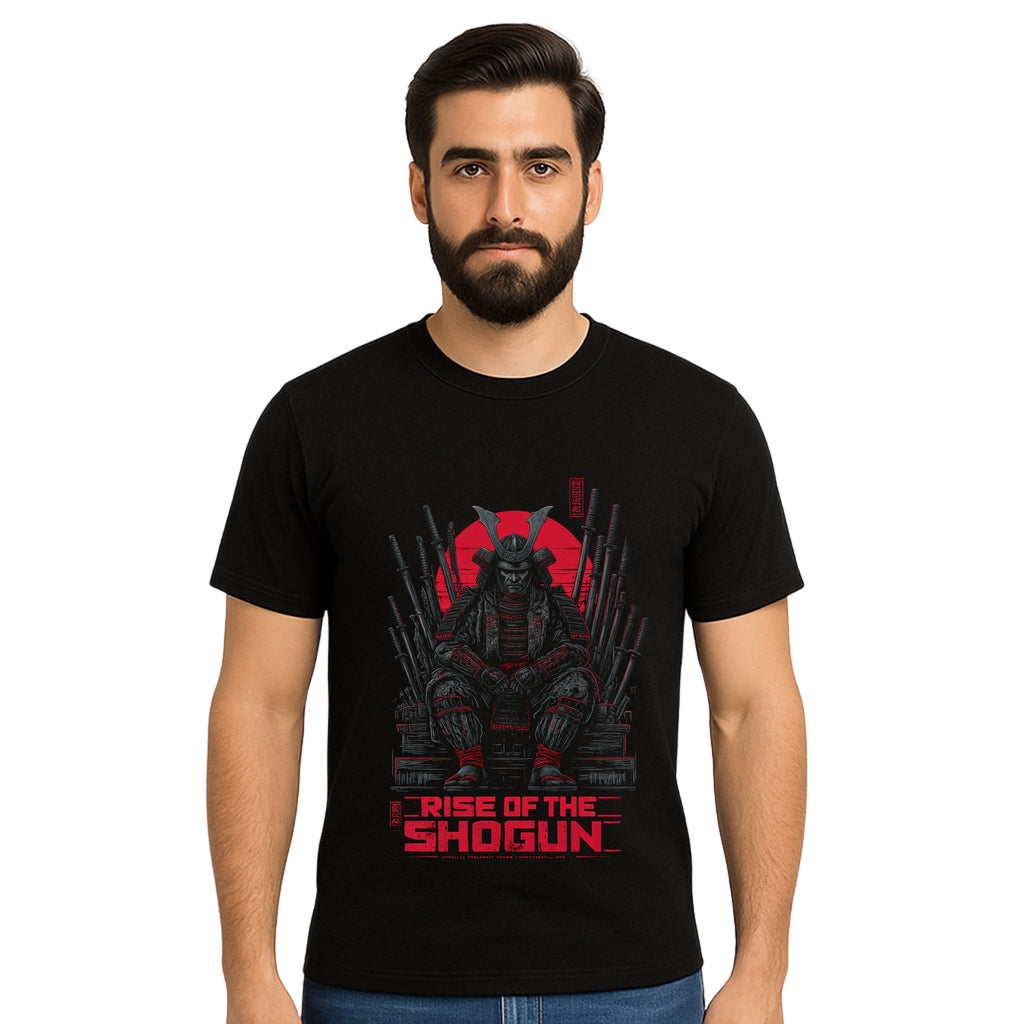 Triverta Rise of the Shogun Samurai Throne Graphic T-shirt | Graphic T-shirt | 100% Cotton T-Shirt | Printed Biowash Cotton Tee for Men and Women