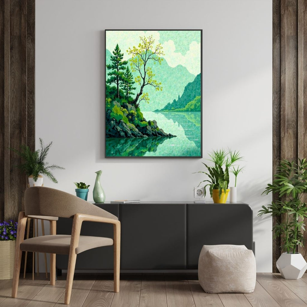 Triverta Twin Spirits Premium Gift Painting Wall Art for Home Decor | 18x24 Inch Modern Art Digital Poster Print