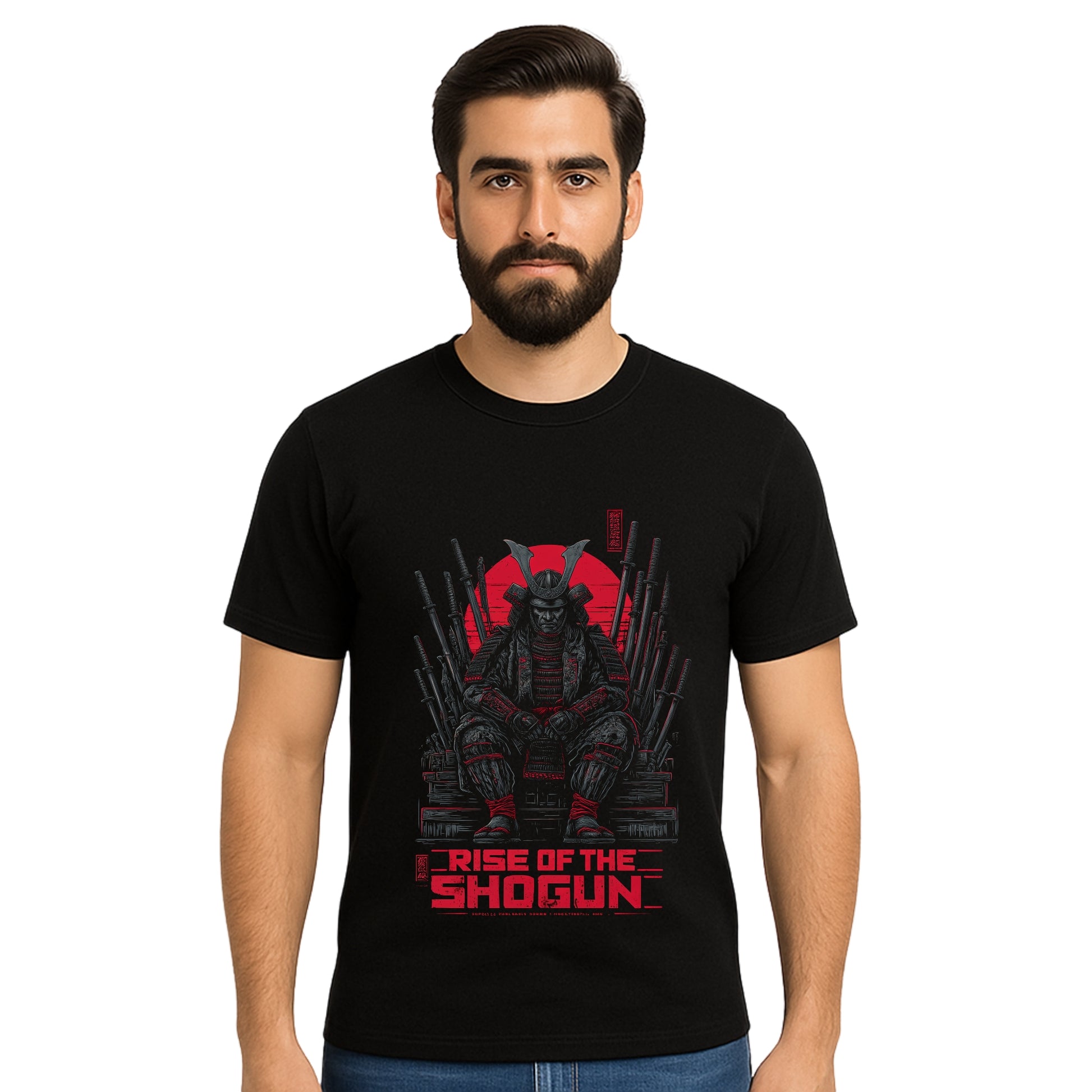 Triverta Rise of the Shogun Samurai Throne Graphic T-shirt | Graphic T-shirt | 100% Cotton T-Shirt | Printed Biowash Cotton Tee for Men and Women