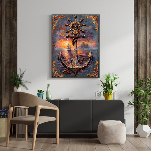 Triverta Anchor of Legacy Premium Gift Painting Wall Art for Home Decor | 18x24 Inch Modern Art Digital Poster Print