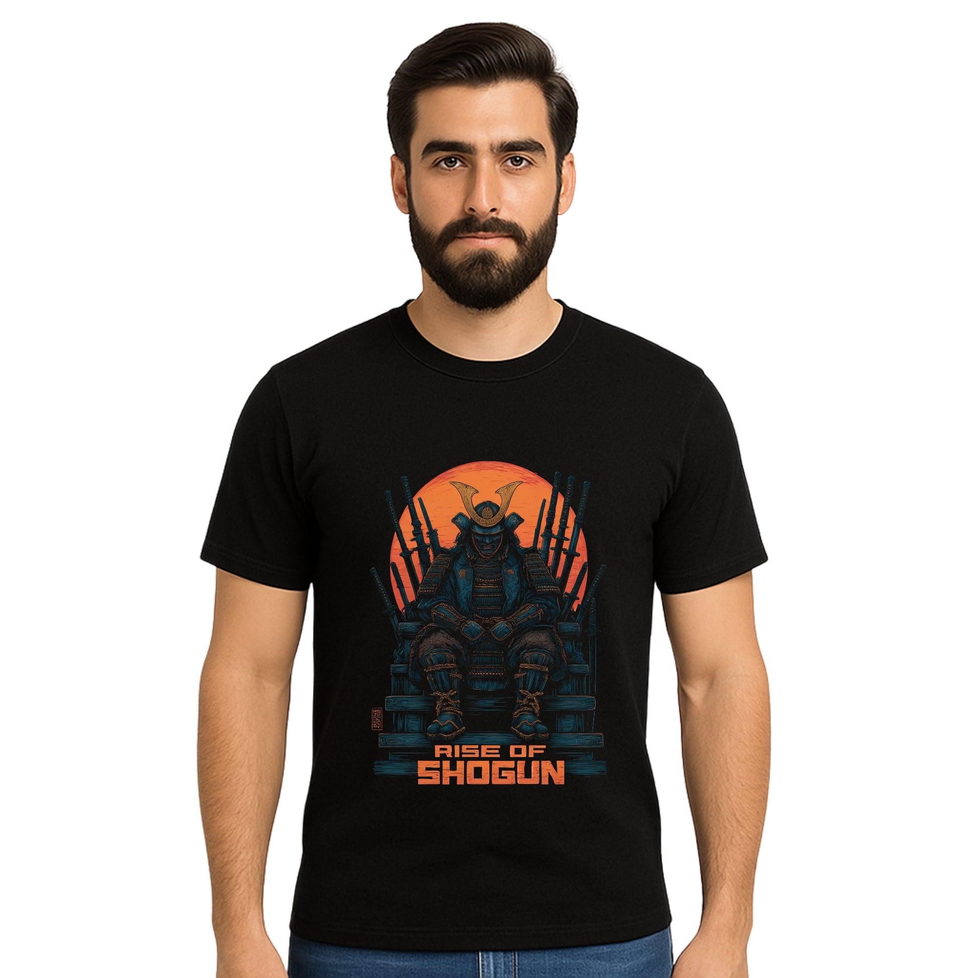 Triverta Rise of Shogun Samurai Throne Graphic T-shirt | Graphic T-shirt | 100% Cotton T-Shirt | Printed Biowash Cotton Tee for Men and Women
