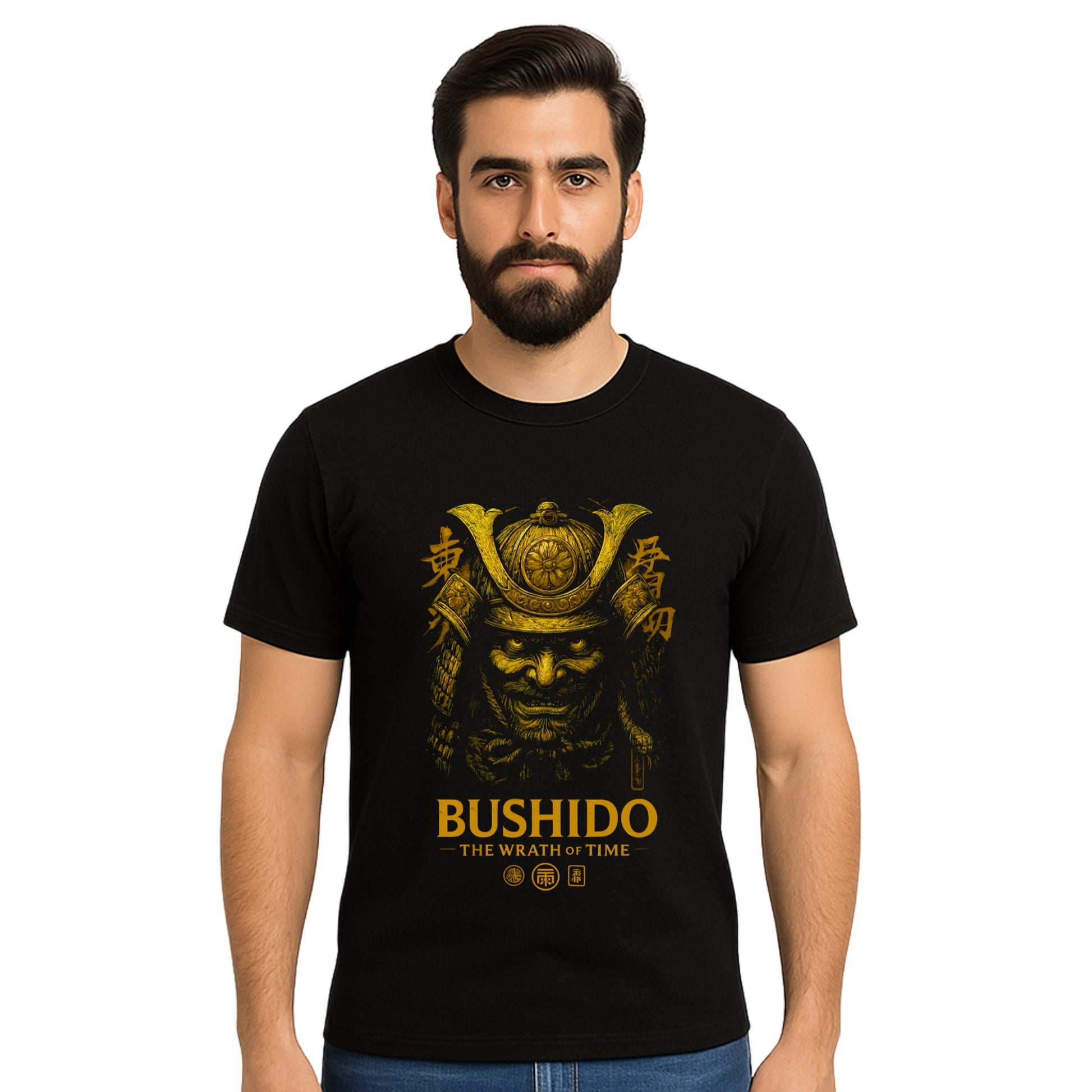 Triverta Bushido Wrath of Time Samurai Graphic T-shirt | Graphic T-shirt | 100% Cotton T-Shirt | Printed Biowash Cotton Tee for Men and Women